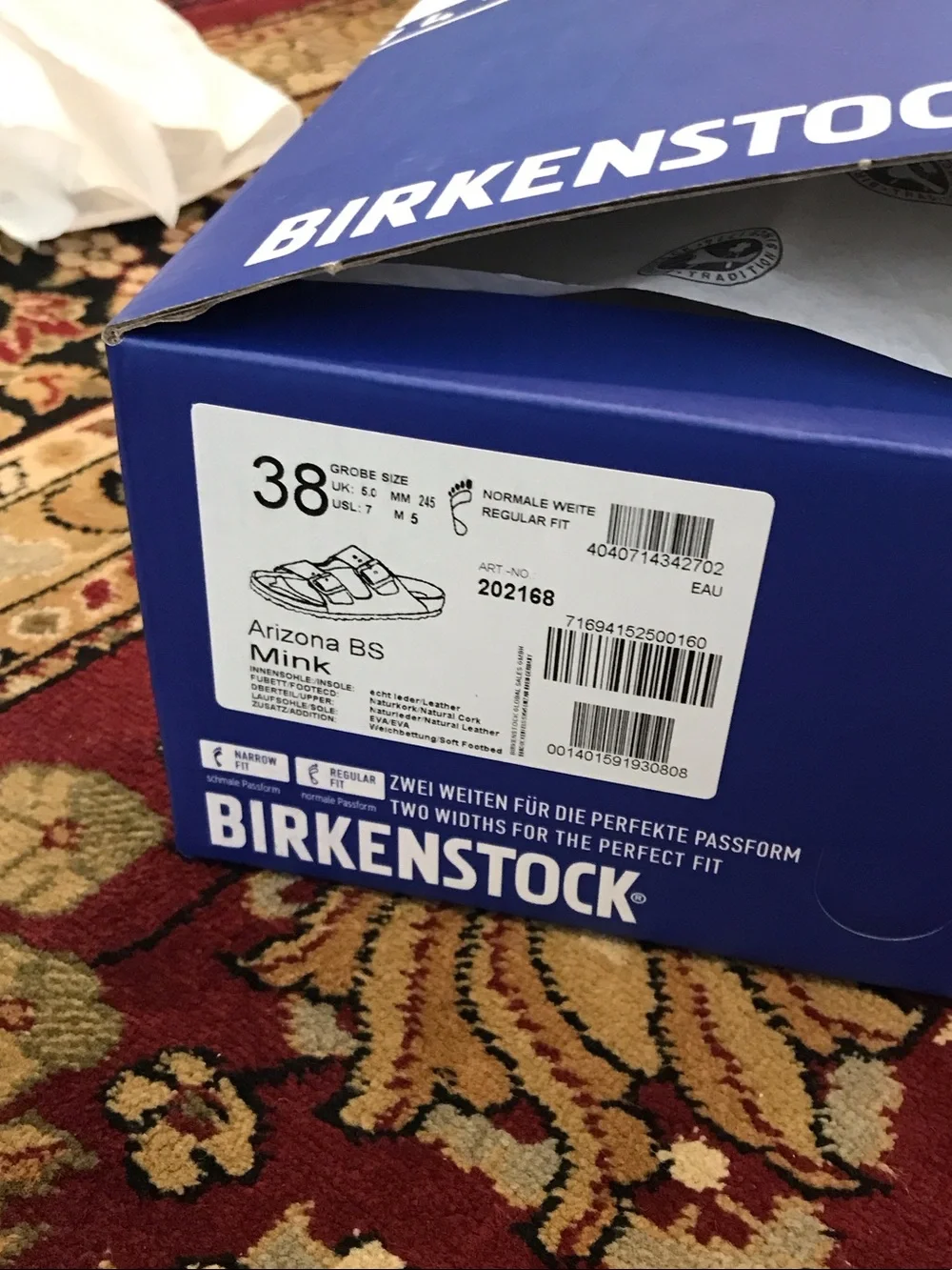 Birkenstock Arizona Suede Two-Buckle Sandals in Mink